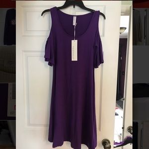 NWT purple cold shoulder dress